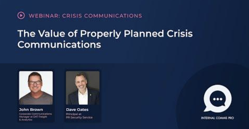 The Value of Properly Planned Crisis Communications